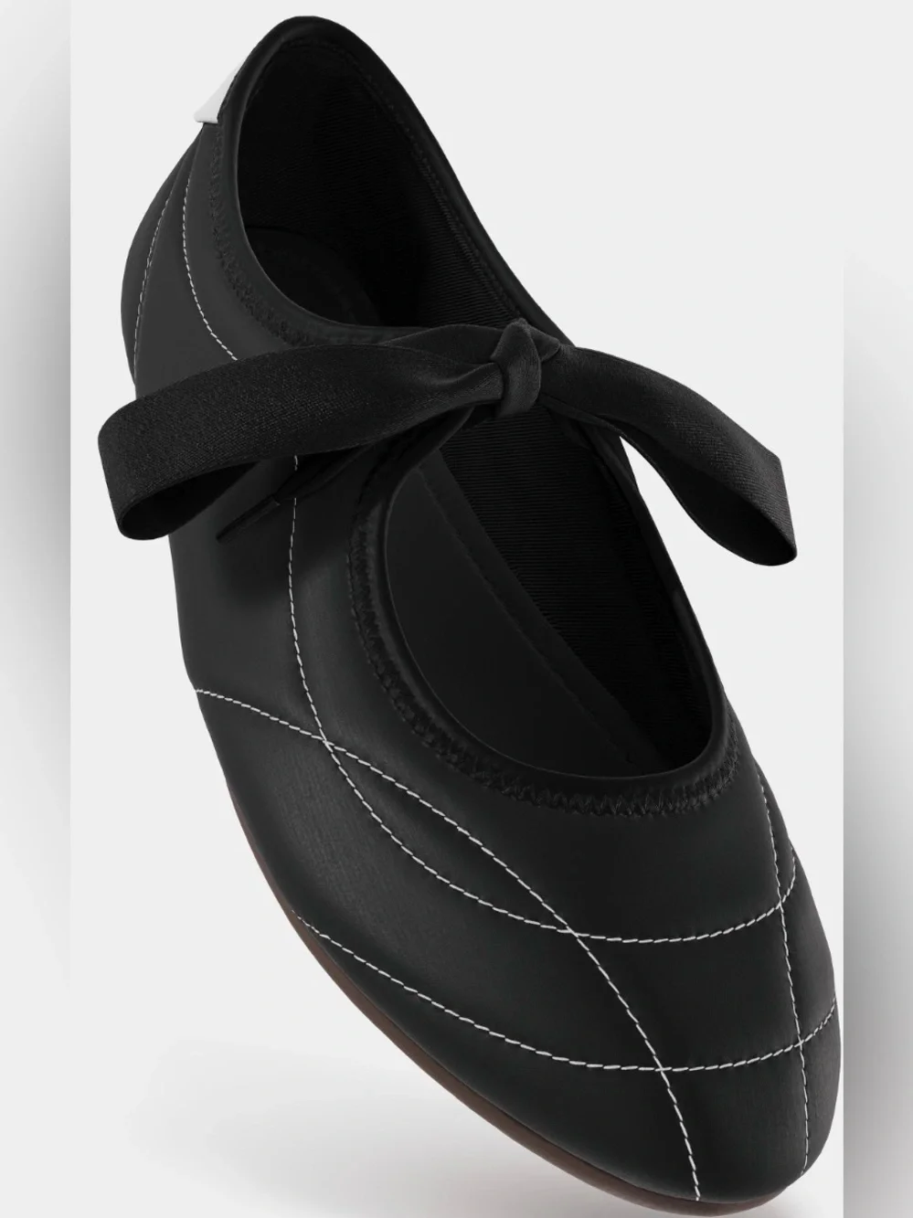 🔥🔥Zara Black Ribbon Tie Ballet Flats